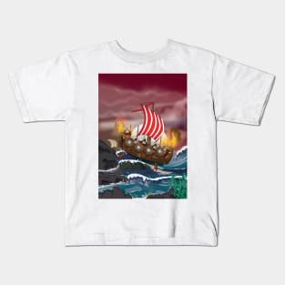 Viking Ship Kids T-Shirt